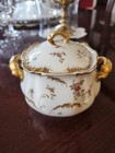 Antique Haviland Limoges H3415 hand painted floral Covered Sugar Bowl  — photo 1