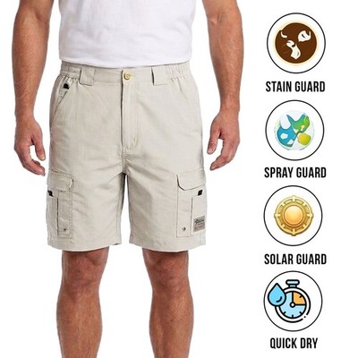 Bimini Bay Outfitters Herren Glacier White Short Boca Grande II Angeln (S02)