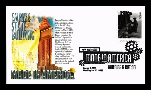 US COVER MADE IN AMERICA BUILDING A NATION FIRST DAY ISSUE PANDA CACHET