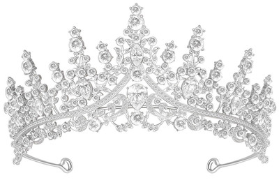 Tiara Crown for Women, Queen Tiara for Birthday Prom Bridal Party Custome Silver