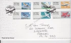 GB ROYAL MAIL FDC COVER 2017 POST & GO MAIL BY AIR 1ST  100G HANDWRITTEN