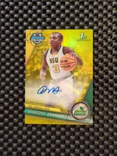 Diamond Johnson2023-24 Bowman University Chrome Prospect Autographs Yellow /75
