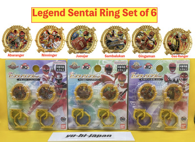 No.1 Sentai Gozyuger DX Legend Sentai Ring Set of 6 by BANDAI   Brand New