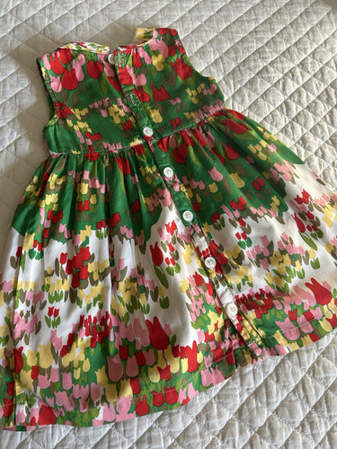 Hanna Andersson Tulips Dress Little Girls Easter Spring EUC Size 90 - Picture 7 of 7