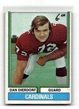 Dan Dierdorf #32 1974 Topps St. Louis Cardinals Football Card NFL