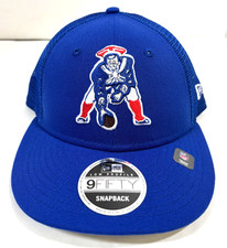 New England Patriots NFL NE Retro Low Profile Trucker Snapback Hat~ Royal Blue