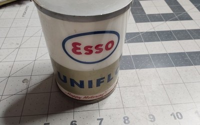 1960`S ESSO ''UNIFLO'' JAPAN TRANSISTOR PROMO NOVELTY OIL CAN RADIO