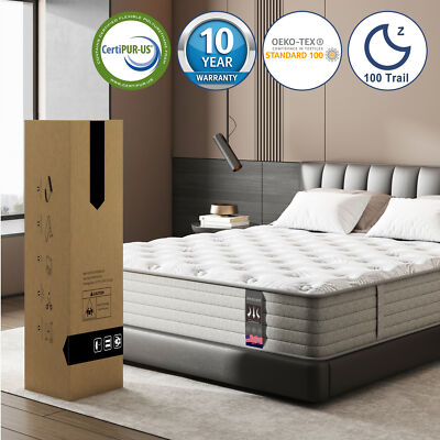 8''10''12''14 Twin Full Queen King Size Mattress in a Box Hybrid Spring Memory Foam