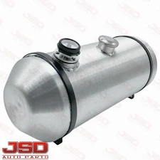 10''x26'' 9 Gallons 1/4 NPT Spun Aluminum Center Fill Gas Tank Fuel Tank w/Gauge