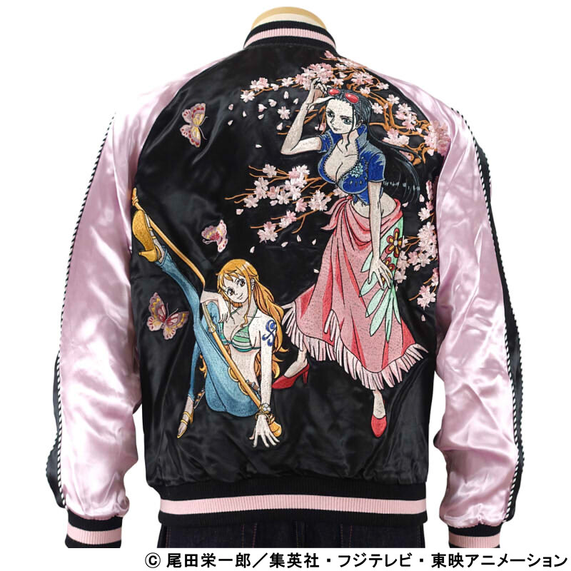 ONE PIECE × Switch Planning Nami & Robin Embroidered Sukajan