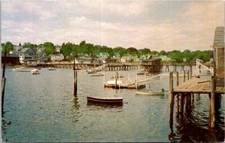 Vintage Boothbay Harbor Maine The Walk Boats Ships