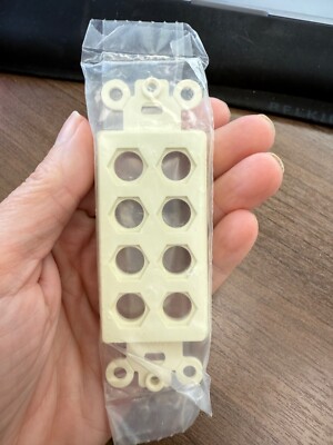 Decora-Style Blank Insert Plates for 6 Connectors - IVORY