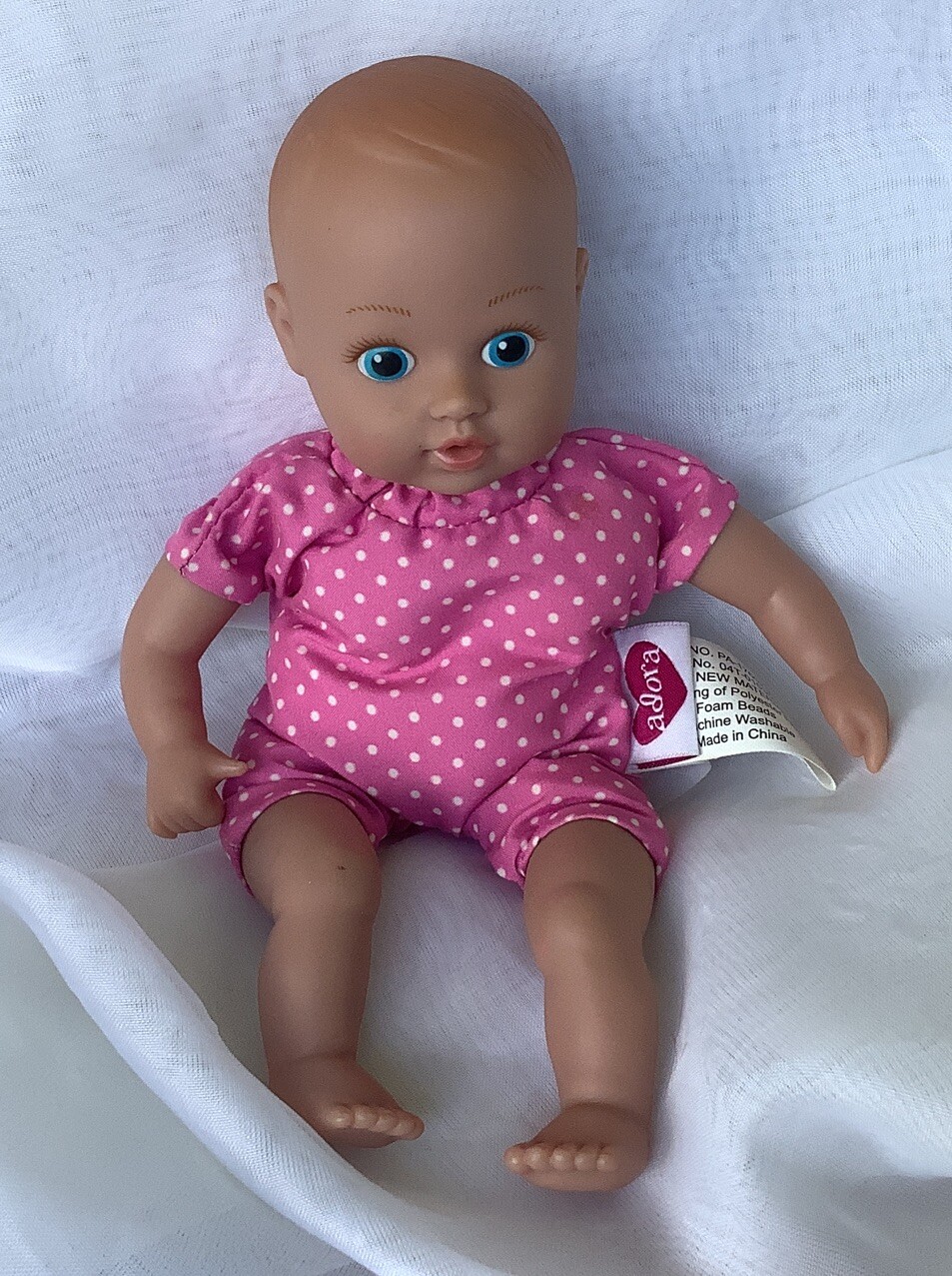 Adora Mini Doll Baby Pink Dots Small Doll Sucks Thumb