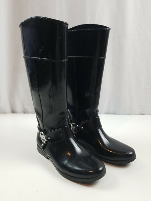 michael kors black rain boots