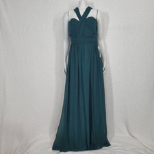 Birdy Grey Chiffon Emerald Grace Convertible Flowy Dress Medium