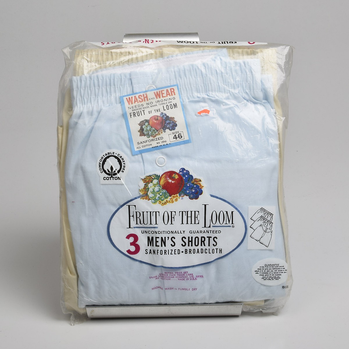 1960s Deadstock Mens Fruit of the Loom Boxer Shorts Sanforized