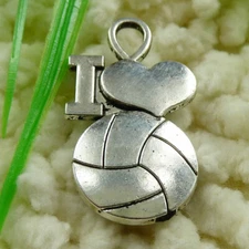 105Pcs Tibetan Silver I Love Basketball Charms 31X17MM S1404 DIY Jewelry Making
