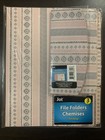 Set of Jot Soft Pastel Stripes (1)Sticky Notes Organizer &(3)Pc File Folders New — photo 3