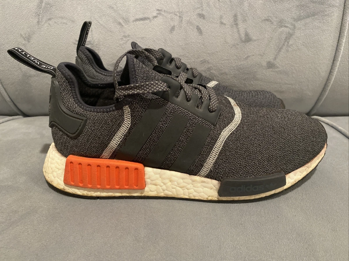 Adidas NMD R1 Wool Grey Orange Red Sz S31510 Boost Ultra Pure VNDS eBay