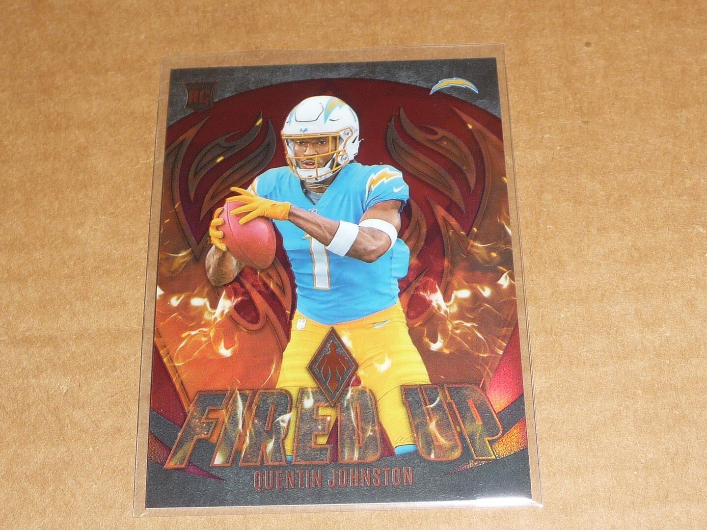 2023 Panini Phoenix QUENTIN JOHNSTON FIRED UP RED CHARGERS /199 N697