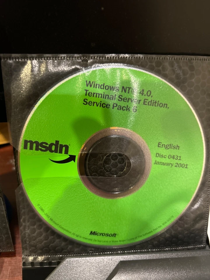AUTHENTIC NEW RARE Microsoft Windows NT4.0 Terminal Server Edition. SP6 - Image 2 of 2