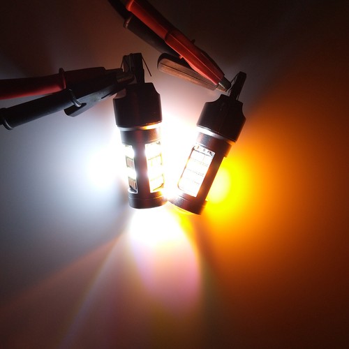 2x Switchback LED Turn Signal DRL Light Bulbs For 2015-2020 Ford F150 F250 F350 - Foto 14 di 16