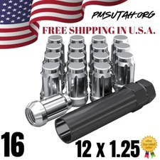 16 Spline Lug Nuts Chrome Kawasaki UTV 2001-2008 Mule 3000 2X4 01-2007 3010 4X4