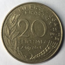 F.156 French Coin 20 Centimes Marianne 1970 Unit Purchase