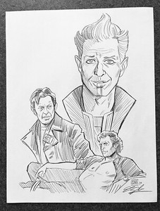 Jeff Goldblum ORIGINAL PENCIL SKETCH by Tim Shinn