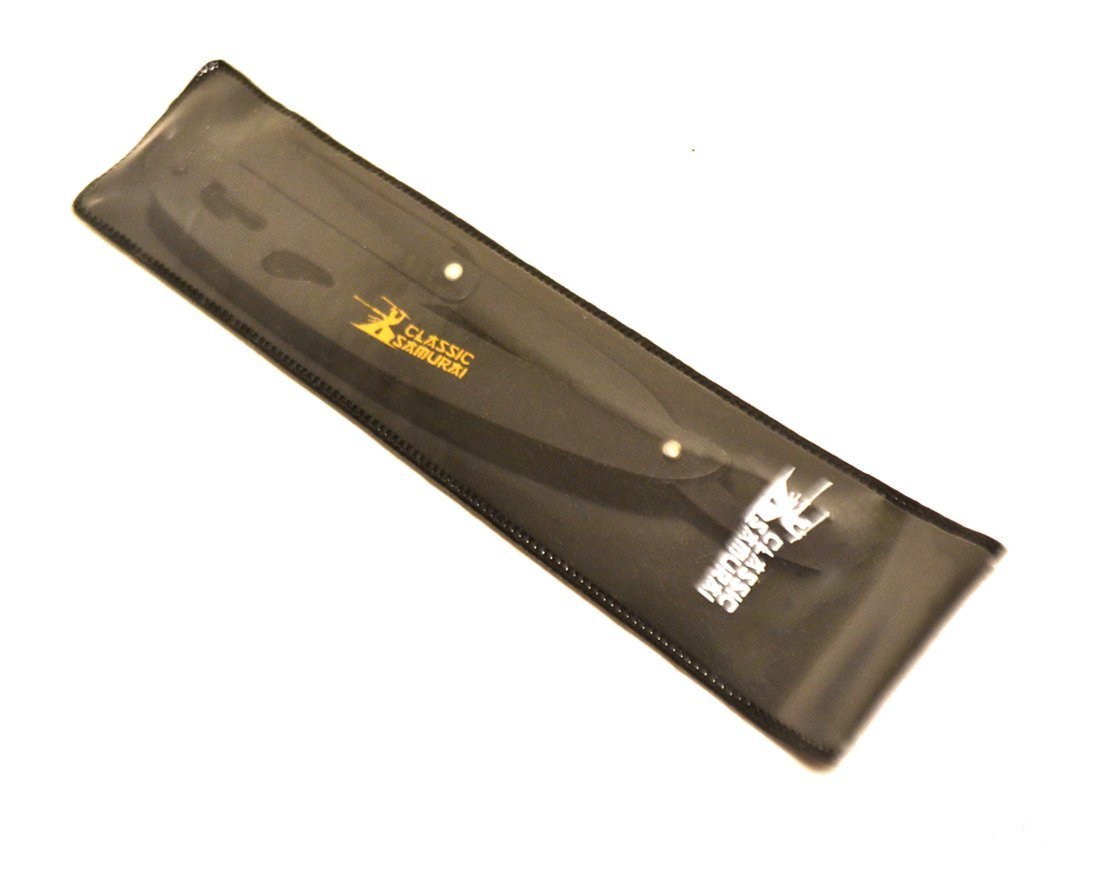 Classic Samurai Metal Straight Razor Black Shavette + 100 Shark Single Blades
