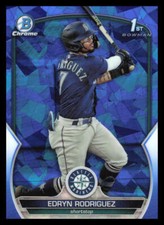 2023 Bowman Chrome Sapphire Edryn Rodriguez #BCP-185 1st Seattle Mariners
