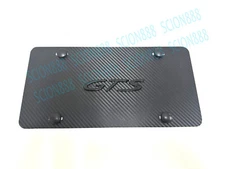 1pc 3D Black GTS Emblem Carbon Style Aluminum Vanity Front License Plate