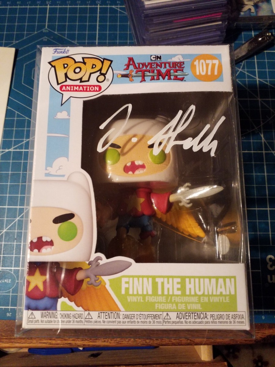 Funko Pop Adventure Time Finn the Human 1077 Signed Jeremy Shada