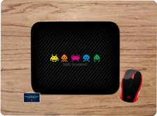 SPACE INVADERS HELLO CLASSIC GAMING ART MOUSE PAD DESK MAT HOME OFFICE WORK GIFT