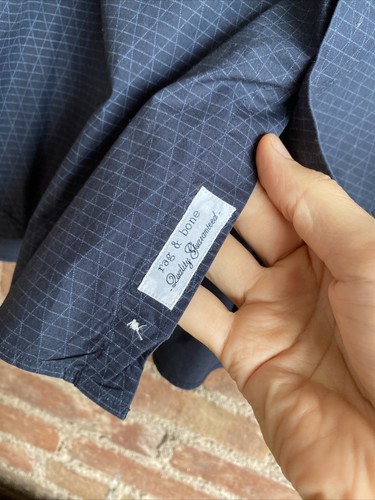 Rag & Bone Mens SS Shirt, Size Medium Blue, 100% Cotton Portugal Technical Piece - Picture 9 of 10