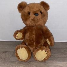 Vintage Dakin 14" Jointed Brown Teddy Bear Plush Stuffed Animal Poseable 1981