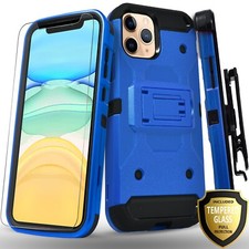 For iPhone 11 Case /11 Pro Max Phone Cover BeltClip + Screen Glass Protector