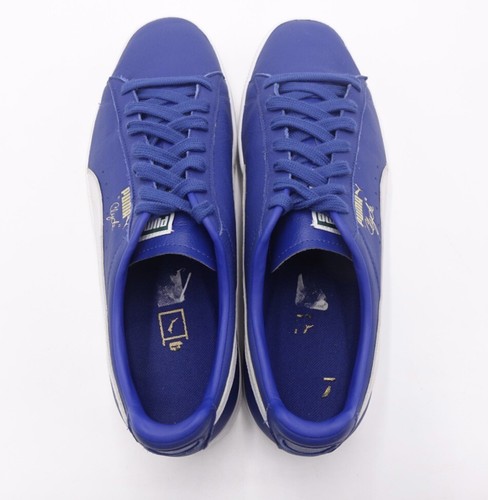 Size 13 - Puma Clyde Core 36929305 Mens Blue Leather - Picture 5 of 10