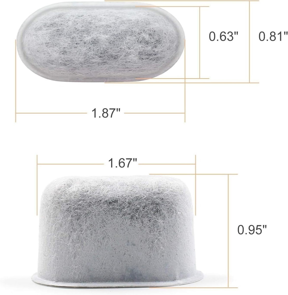 10-Pack Charcoal Water Filters – Compatible With All Beautiful Brand Coffee Makers, Reduces Odor & Mineral Buildup