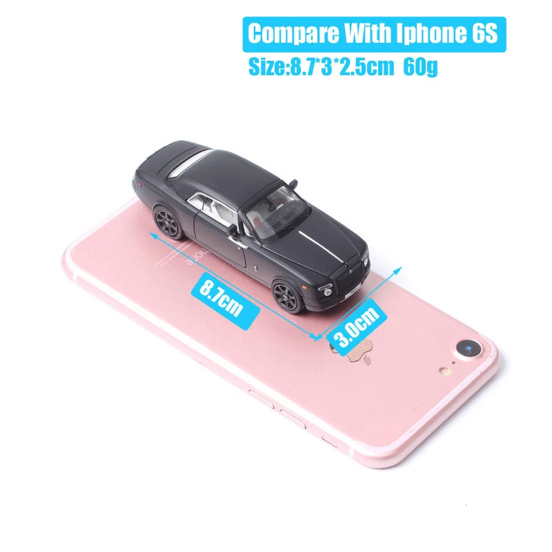1/64 Scale Mini DCM RR Phantom Coupe Diecast Metal Car Model Toy Black Matte - Image 4 of 4