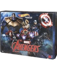 ​Hot Wheels MARVEL 1:64 Scale Vehicle 5 Pack, Captain America Iron Man Thanos 