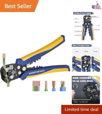 Self-Adjusting Wire Stripper, 3 in 1 Stripper/Cutter/Crimping Heavy Duty Auto...