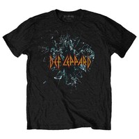 Def Leppard Shatter Band Logo T Shirt