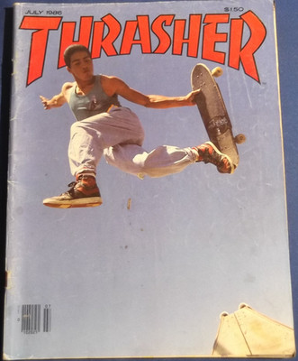 THRASHER MAGAZINE  JULY 1986   JESSE MARTINEZ  DEL MAR RANCH   SACTO  VINTAGE