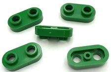 Lego 5 New Green Plates Round 1 x 2 with Open Studs Parts