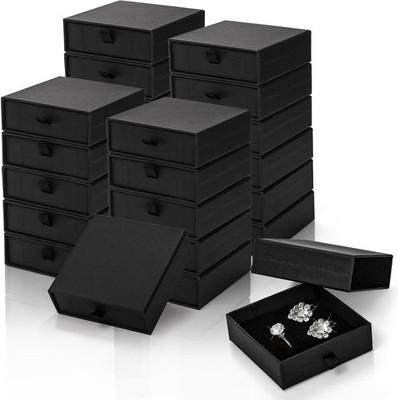 24 Pa Jewelry  Boxes, 3.5x3.5x1.2 Inch Cardboard Jewelry