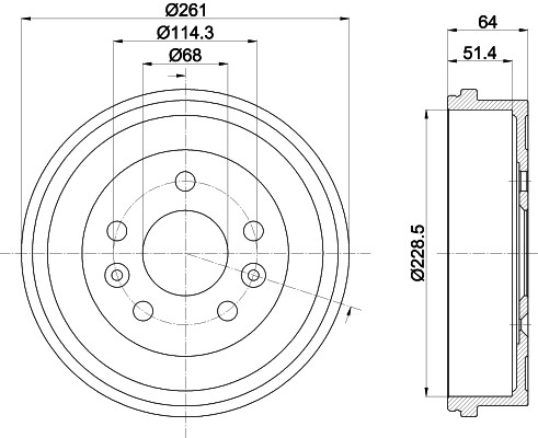 2x BRAKE DRUM 8DT 355 303-151 FOR DACIA DUSTER/SUV/Van RENAULT DUSTER NISSAN - Picture 5 of 9