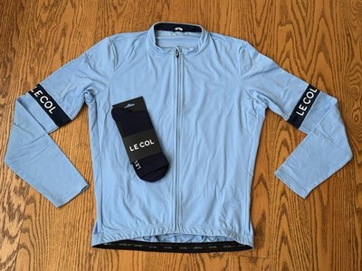 Le Col Large Sport Bundle Long Sleeve Jersey + Lightweight Sock Blue Rapha