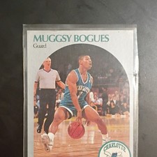 1990-91 NBA Hoops Muggsy Bogues #50 Charlotte Hornets Base Set Basketball Card