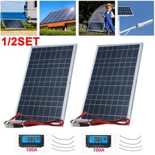 Trickle 10W Solar Panel 12V Charger Battery Charger Kit Maintainer Boat Car RV